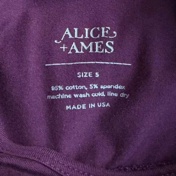 ALICE + AMES Girls Purple Ballet Dress Girls 5 Blackberry Long Sleeve Twirl - Picture 5 of 5